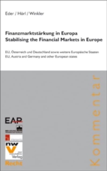 Image for Finanzmarktstarkung in Europa - Stabilising the Financial Markets in Europe