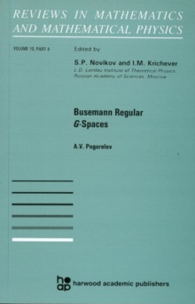 Image for Buseman Regular G-Spaces
