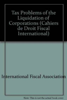 Image for Tax Problems of the Liquidation of Corporations