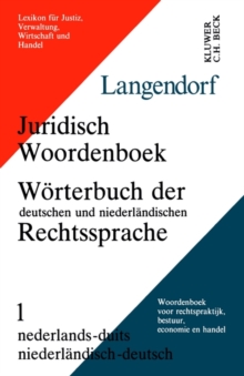 Image for Juridisch Woordenboek/Woerterbuch Der Deutschen Und Niederlaendischen Rechtssprache