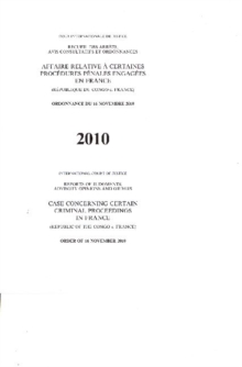 Case concerning certain criminal proceedings in France