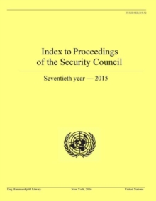 Index to proceedings of the Security Council
