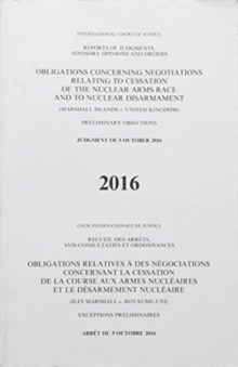 Obligations concerning negotiations relating to cessation of the nuclear arms race and to nuclear disarmament