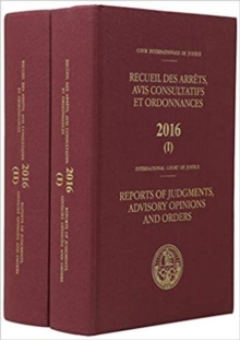 Reports of judgments, advisory opinions and orders 2016