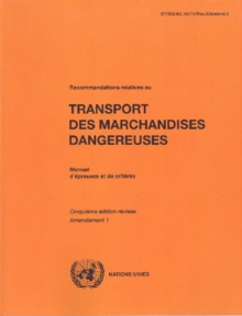 Image for Recommandations Relatives Au Transport Des Marchandises Dangereuses