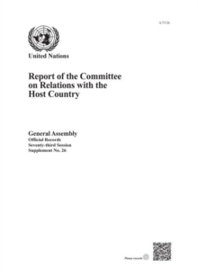 Report of the Committee on Relations with the Host Country