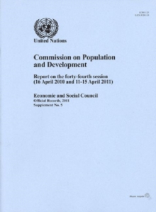 Image for Report of the Commission on Population and Development