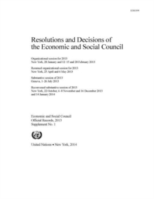 Resolutions and decisions of the Economic and Social Council