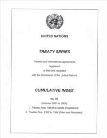 Treaty Series Cumulative Index Number 54