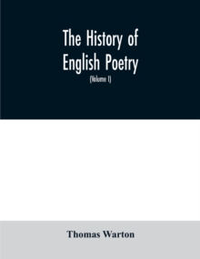 Image for The history of English poetry