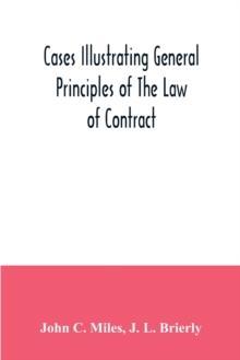 Image for Cases illustrating general principles of the law of contract