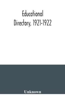 Educational directory, 1921-1922