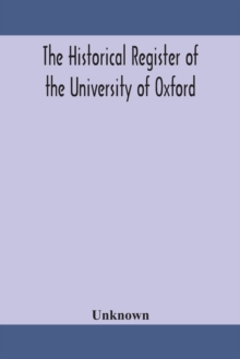 historical register of the University of Oxford