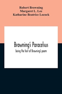 Image for Browning'S Paracelsus