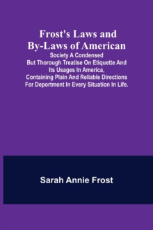 Image for Frost's Laws and By-Laws of American