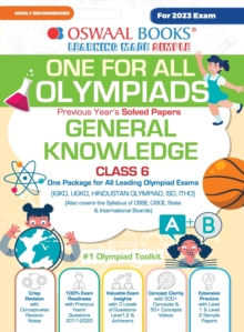Image for Oswaal One For All Olympiad Previous Years' Solved Papers, Class-6 General Knowledge Book (For 2023 Exam)