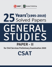 Image for 25 Years Solved Papers 1995-2019 General Studies Paper II CSAT for Civil Services Preliminary Examination 2020