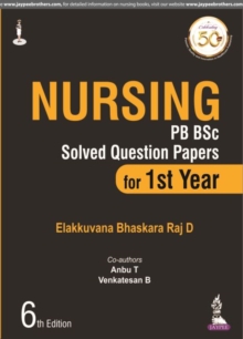 Image for Nursing PB BSc Solved Question Papers for 1st Year