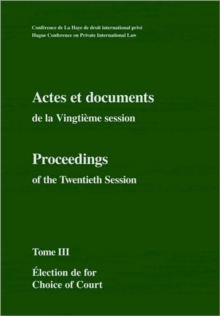 Actes et Documents de la Vingtieme Session / Proceedings of the Twentieth Session