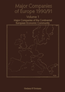Image for Major Companies of Europe 1990/91: Volume 1 Major Companies of the Continental Europe Economic Community
