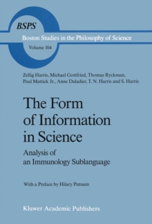 Image for The Form of Information in Science: Analysis of an Immunology Sublanguage