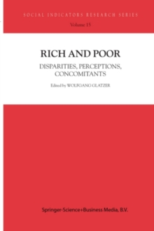 Image for Rich and Poor: Disparities, Perceptions, Concomitants