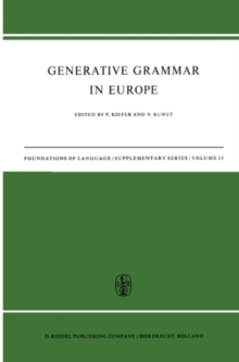 Image for Generative Grammar in Europe
