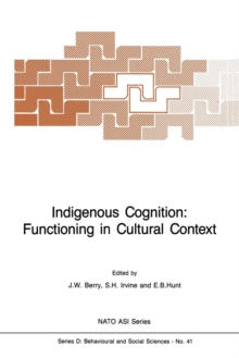 Image for Indigenous Cognition: Functioning in Cultural Context