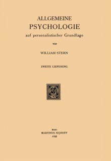 Image for Allgemeine Psychologie auf personalistischer Grundlage