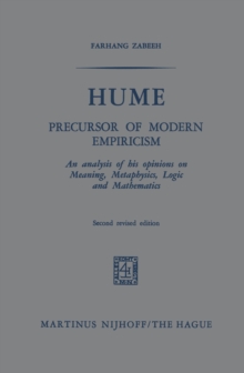 Image for Hume: Precursor of Modern Empiricism