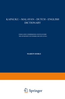 Image for Kapauku - Malayan - Dutch - English Dictionary