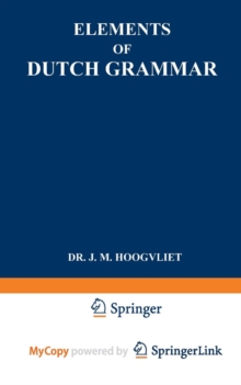 Image for Elements of Dutch Grammar