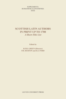Image for Scottish Latin Authors in Print up to 1700: A Short-Title List