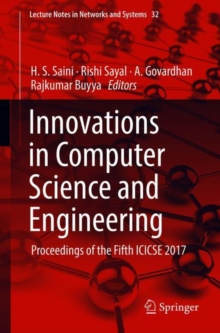 Image for Innovations in Computer Science and Engineering : Proceedings of the Fifth ICICSE 2017