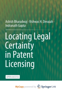 Image for Locating Legal Certainty in Patent Licensing