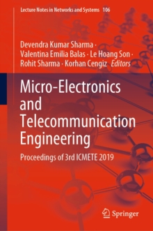 Image for Micro-Electronics and Telecommunication Engineering: Proceedings of 3rd ICMETE 2019