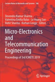 Image for Micro-Electronics and Telecommunication Engineering : Proceedings of 3rd ICMETE 2019