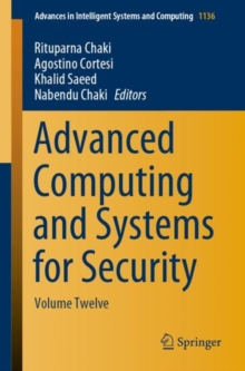 Image for Advanced Computing and Systems for Security. Volume Twelve