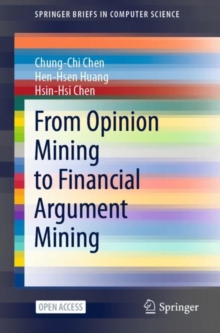 Image for From Opinion Mining to Financial Argument Mining