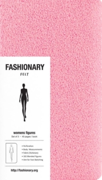 Image for Fashionary Mini Felt Pink Womens Sketchbook A6 (Set of 3)