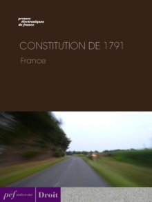 Image for Constitution de 1791