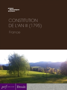 Image for Constitution de l'an III (1795)