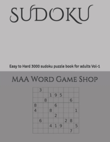 Image for Sudoku : Easy to Hard 3000 sudoku puzzle book for adults Vol-1