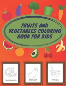 Image for fruits and vegetables coloring book for kids