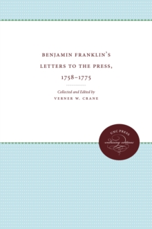 Image for Benjamin Franklin's Letters to the Press, 1758-1775