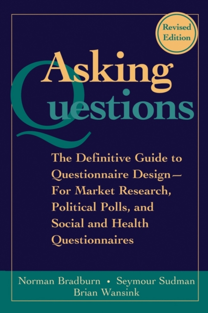 ASKING QUESTIONS by Norman M. University of Chicago Bradburn Paperback Self Help