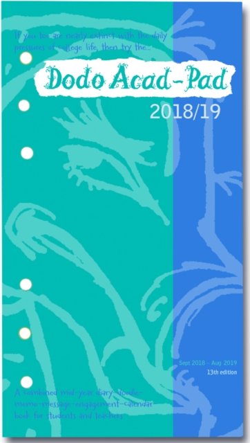 Dodo Acad-Pad 2018-2019 Filofax-compatible Personal Organiser Diary Refill Mid Year / Academic Year Week to View