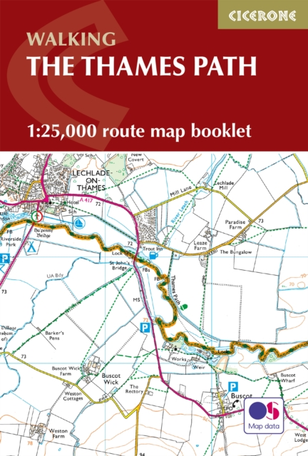 The Thames Path Map Booklet : 1:25,000 OS Route Map Booklet book cover