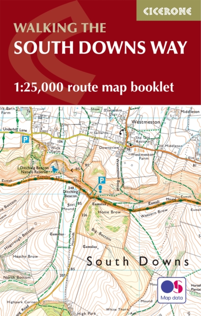 The South Downs Way Map Booklet : 1:25,000 OS Route Mapping book cover