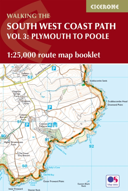 South West Coast Path Map Booklet - Vol 3: Plymouth to Poole : 1:25,000 OS Route Mapping book cover